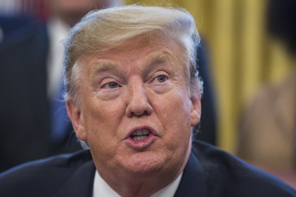 US President Donald Trump at the White House on Thursday, when he said it was unlikely he would meet with Chinese President Xi Jinping before the March 1 deadline to resolve the trade war. Photo: Zach Gibson/Bloomberg