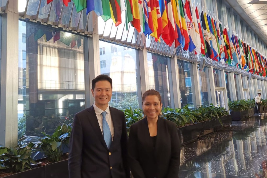 Lawmaker Holden Chow meeting an unnamed representative of the US Department of State in Washington in December. Photo: Handout