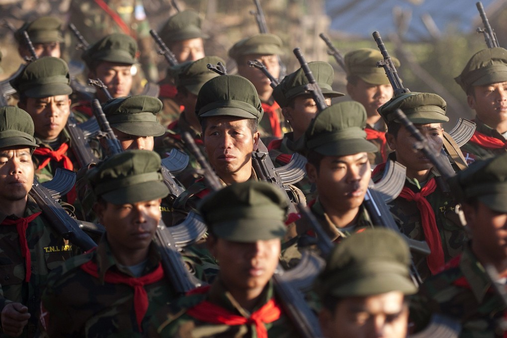 A file photo of soldiers from the Taaung National Liberation Army. Photo: AFP