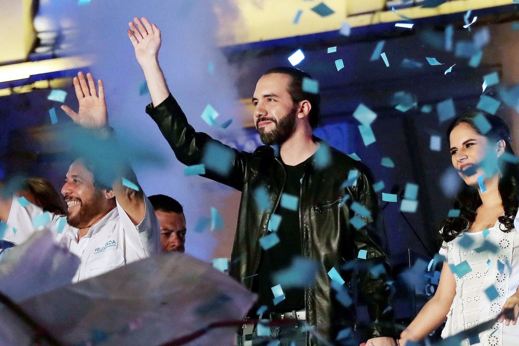 El Salvador’s President-elect Nayib Bukele (centre) is said by one of his close aides to be ready to reassess his country’s relationship with China after it abandoned Taipei last year. Photo: EPA