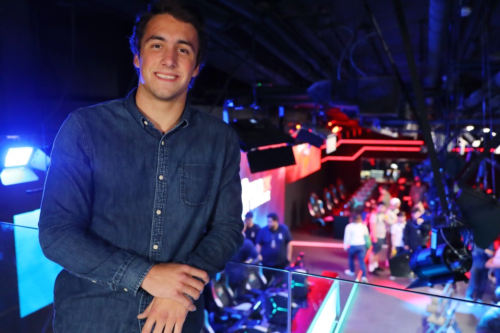 Dayne ‘OneWildWalnut’ Downey taking a break from doing commentary at the NBA2K League’s international qualifying invitational, which was held last weekend in Hong Kong. Photo: Edmond So