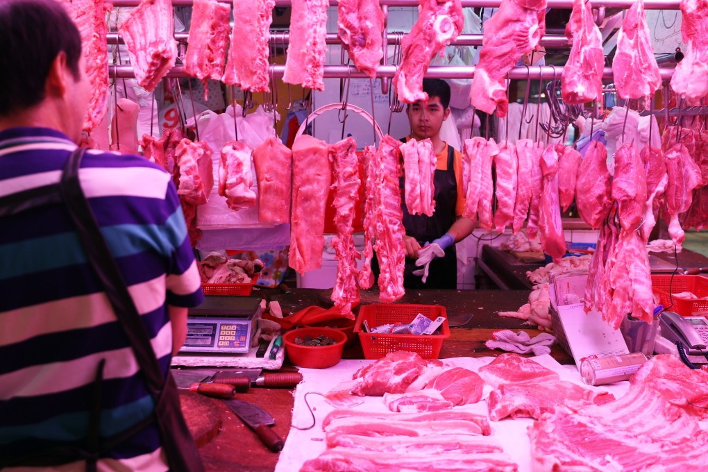 Fresh pork returns to Hong Kong’s wet markets after a three-day closure of the city’s slaughterhouses. Photo: Winson Wong