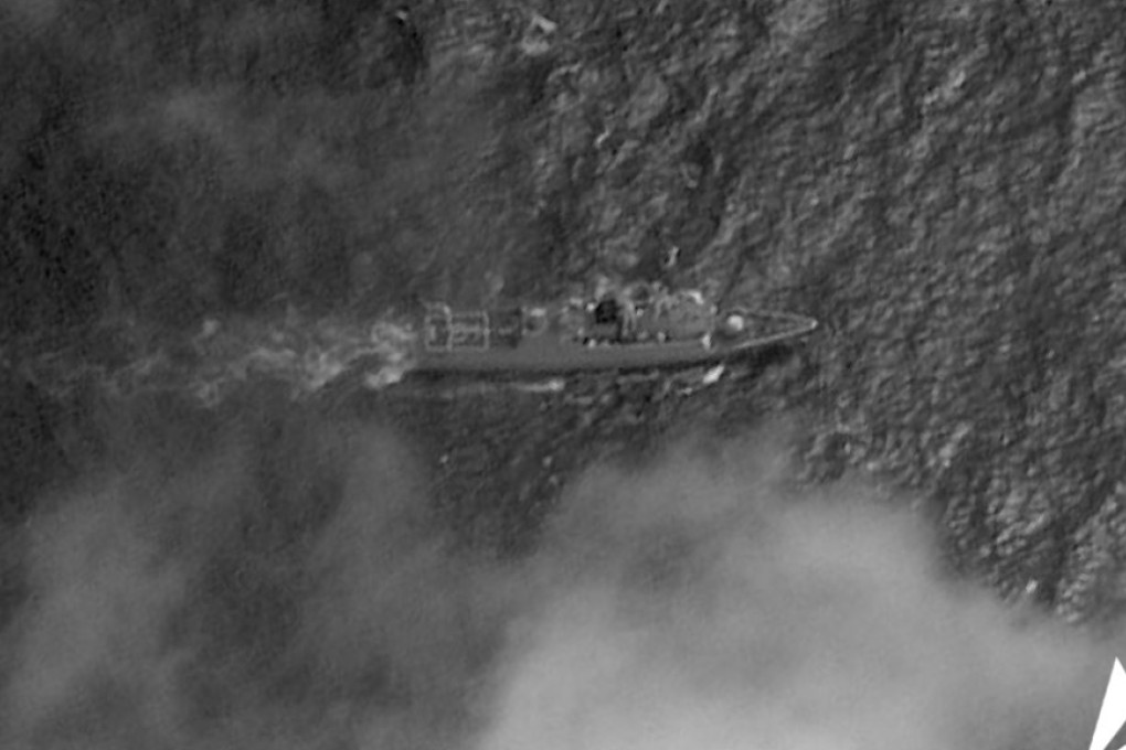 A People’s Liberation Army Navy type 056 corvette was spotted near the island in January. Photo: AMTI