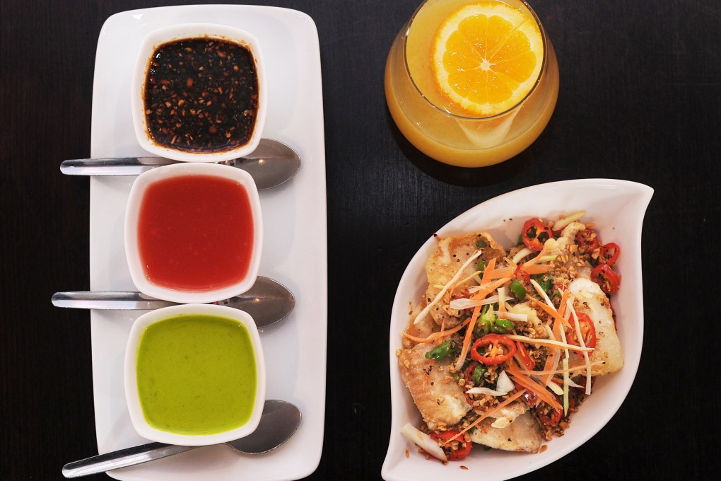 Salt and pepper fish at Hakkaland in London. Photo: Mike Clarke