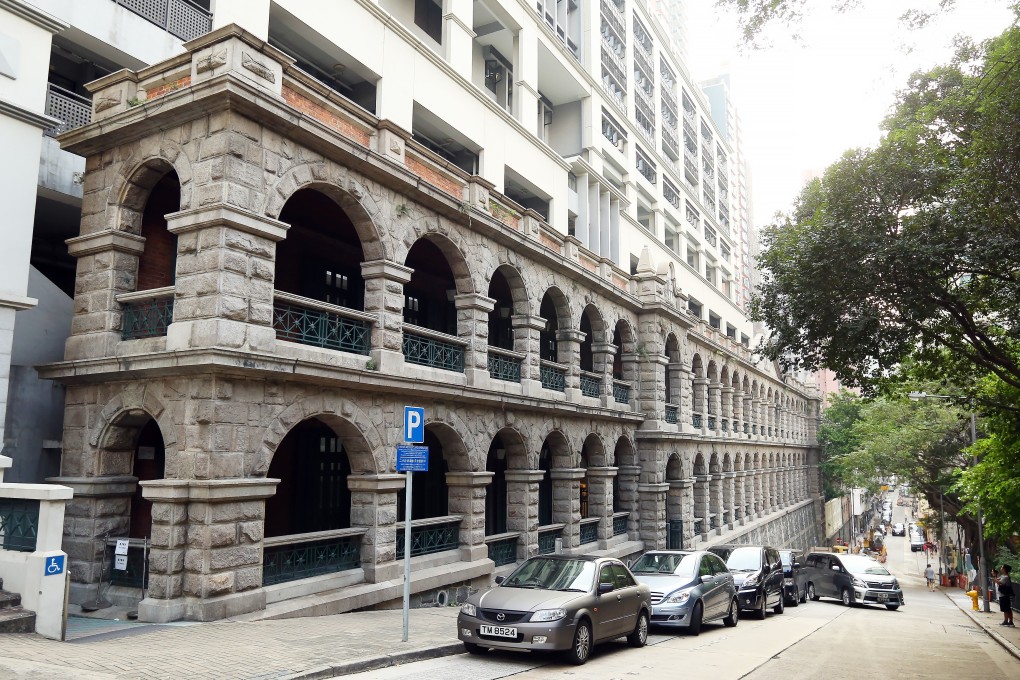 Sai Ying Pun Community Complex, the stone facade is of the old mental hospital. Photo: Edmond So