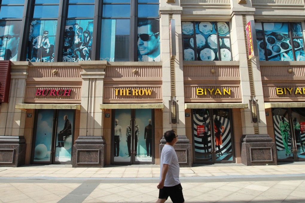 Shop spaces for rent at Yixing Gold Street, a commercial street in Yixing city in eastern Jiangsu province. Photo: Simon Song