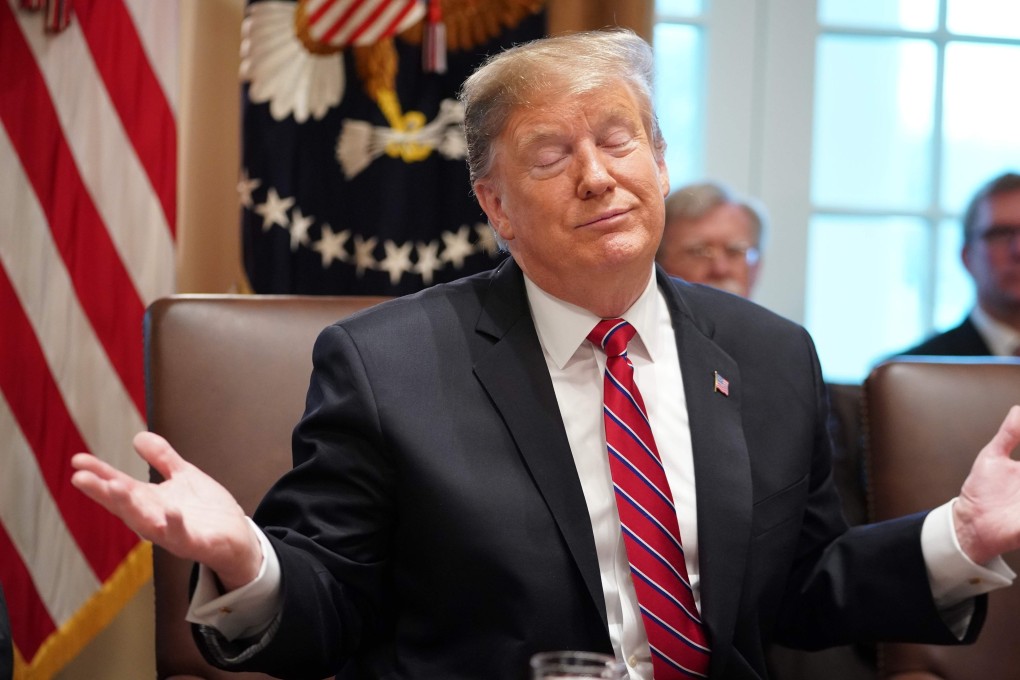 US President Donald Trump speaks during a cabinet meeting at the White House on Tuesday. Photo: AFP
