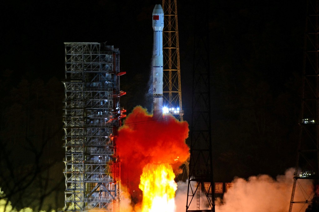 A Long March-3B rocket carries China’s Chang’e 4 lunar probe from the Xichang Satellite Launch Centre in Sichuan province in December. Photo: Reuters