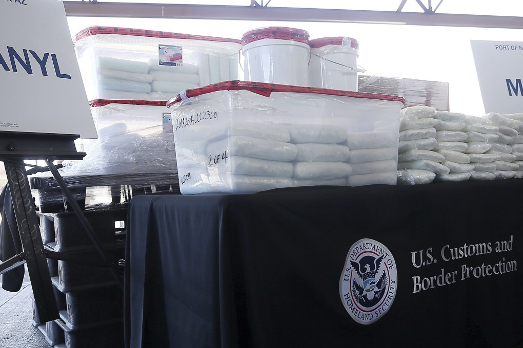 Fentanyl and meth that was seized by US Customs and Border Protection officers inside a load of Mexican produce heading into Arizona in January. Photo: AP