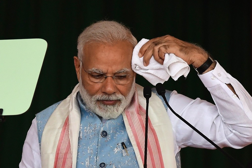 Indian Prime Minister Narendra Modi at rally during his two-day tour of northeast India last weekend. Photo: EPA