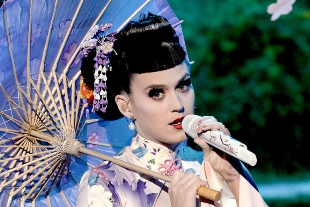 Katy Perry dressed as a geisha at the 2013 American Music Awards, for which she has called out. Now styles from her shoe line have been withdrawn amid claims they evoke blackface imagery. Photo: Handout