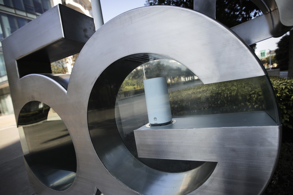 A 5G sign at Huawei’s research and development centre in Shenzhen in south China's Guangdong province. Photo: AP