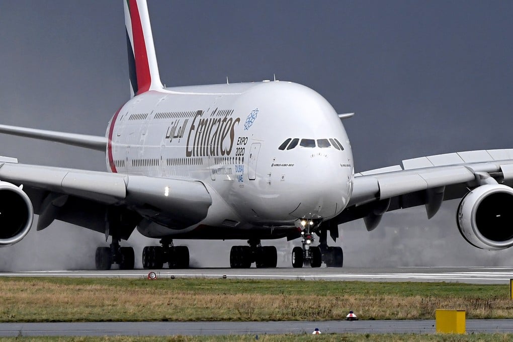 The world’s largest airliner, with two decks of spacious cabins and room for 544 people in standard layout, was designed to challenge Boeing’s legendary 747. File photo: EPA