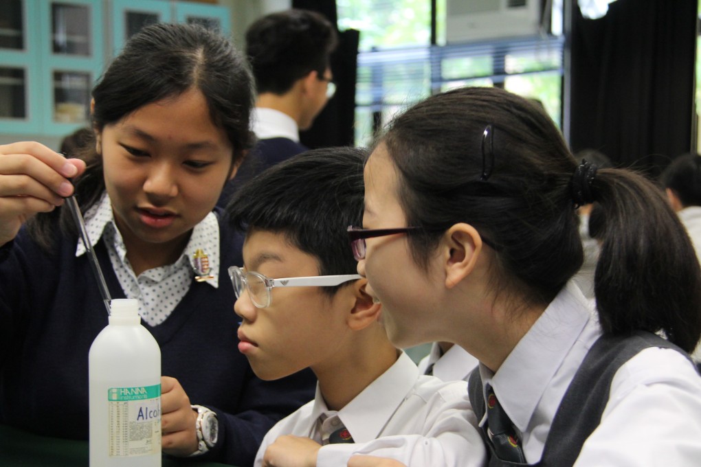 Primary students at Bishop Hall Jubilee School explore different sciences through experiments and investigations, under a “Junior Scientists” programme in 2017. Photo: Handout.