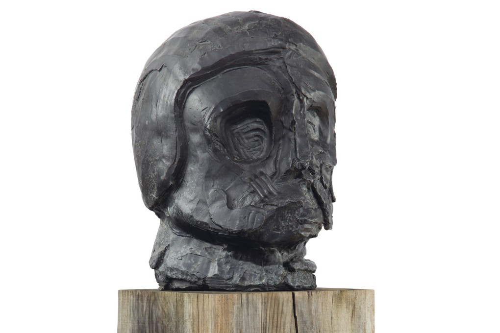 Portrait – Double Sided by Thomas Houseago, one of the pieces from the Christie’s George Michael Collection auction that will be shown in Hong Kong.