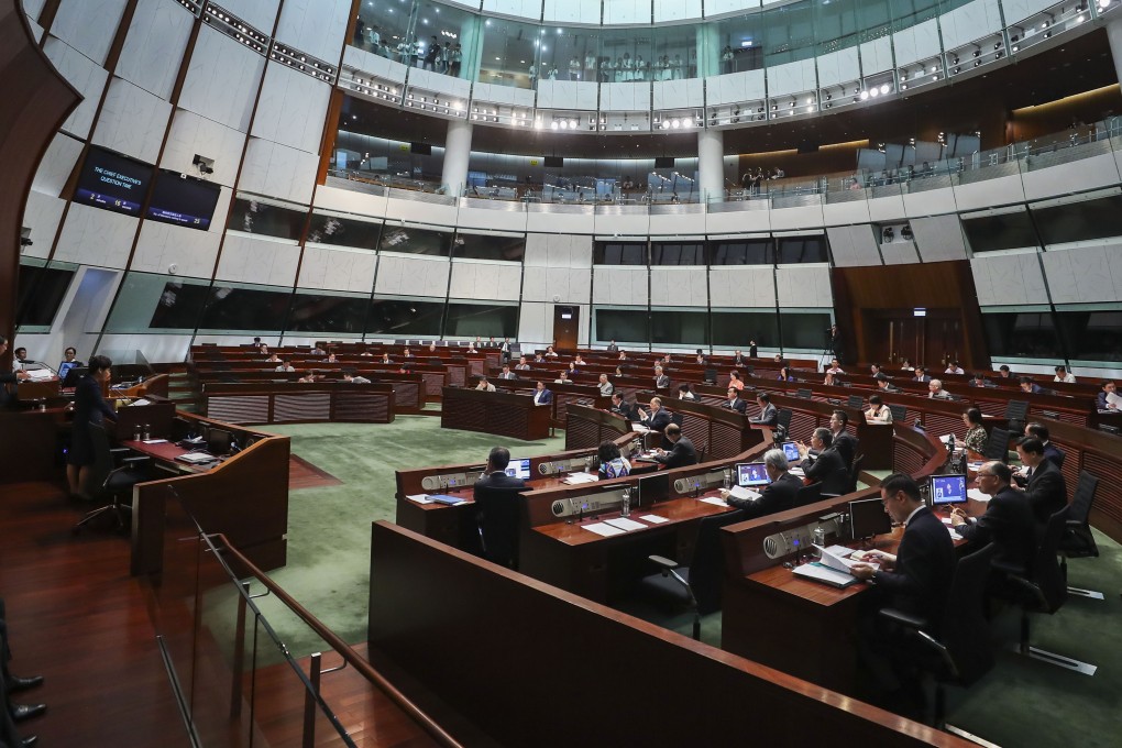 Lawmakers attend Chief Executive Carrie Lam’s question and answer session. Photo: Winson Wong