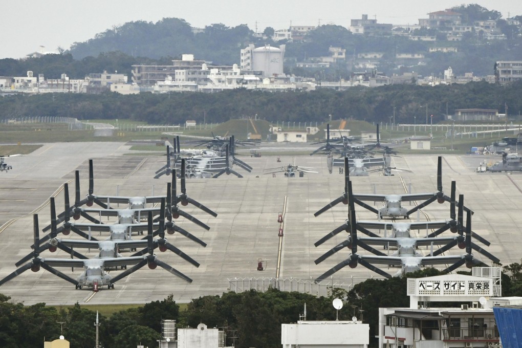 The US Marine Corps Air Station Futenma in Ginowan, Okinawa Prefecture. Photo: Kyodo