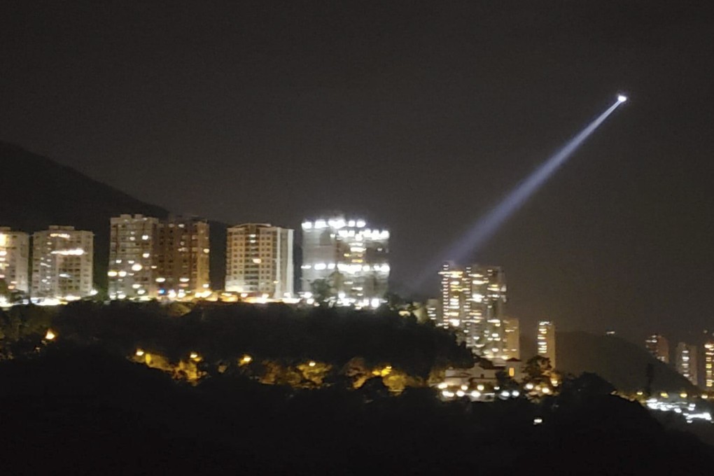 A government helicopter was deployed as part of the anti-burglary operation. Photo: Handout