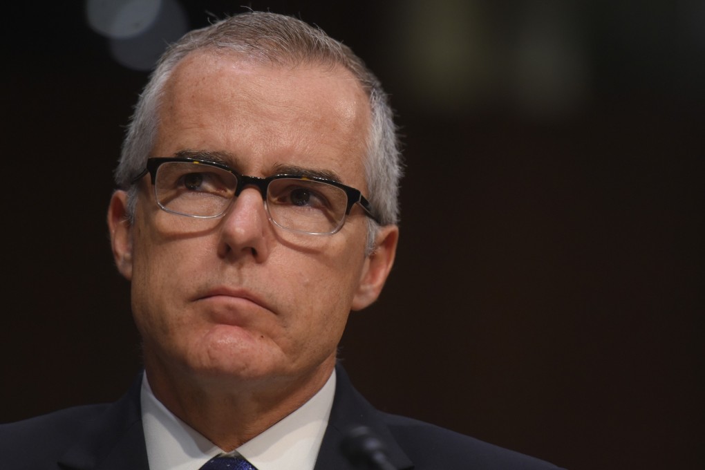 Andrew McCabe was elevated to the role of acting FBI director in May 2017 after the firing of James Comey. File photo: The Washington Post