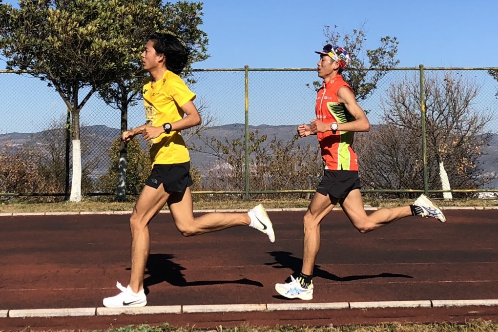 Shen Jiasheng, 2019 HK100 champion, trains with Qi Min, 2018 HK100 champ, at Dali University. Photo: Handout