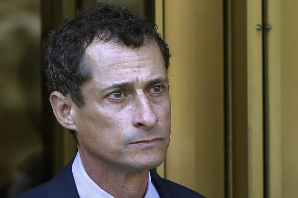 Former Congressman Anthony Weiner leaves federal court following his sentencing in New York in 2017. Photo: AP Photo