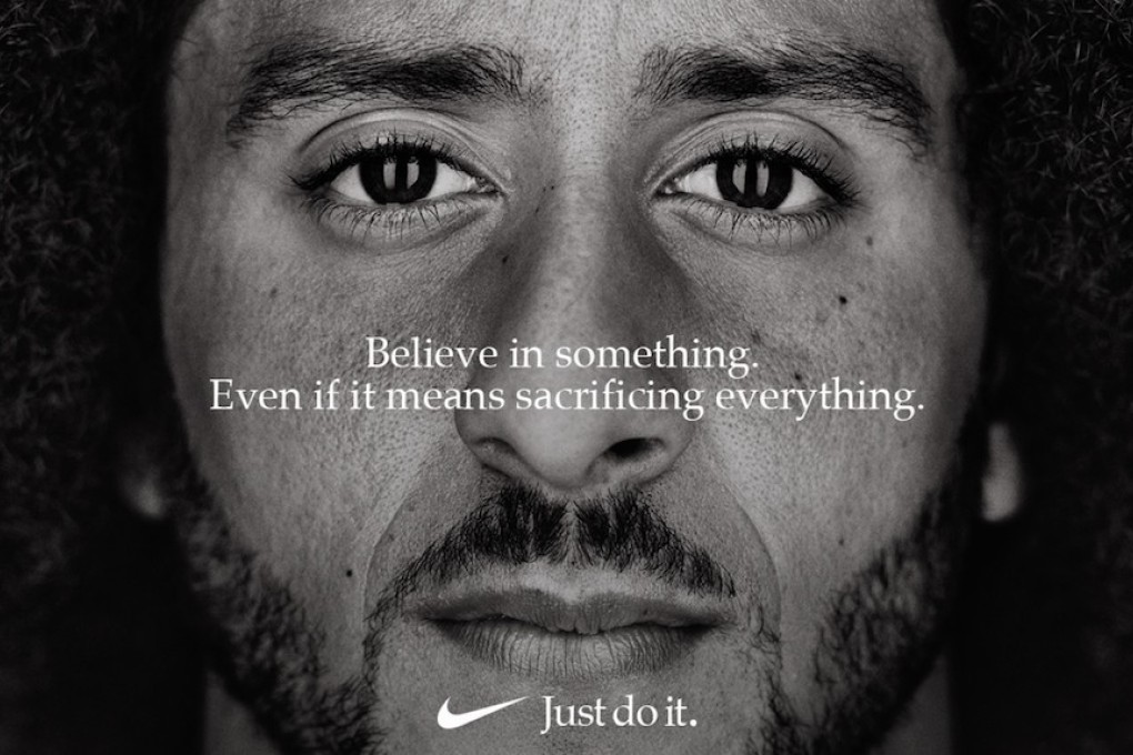 Colin Kaepernick, in a Nike ad, has become a political symbol for racial injustice. Now he wants to play football again. The NFL needs to make this happen. Photo: Handout
