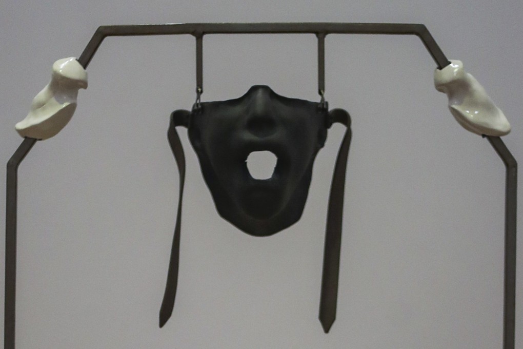 Intruder by artist Julia Phillips at the Performing Society: The Violence of Gender exhibition, Tai Kwun Contemporary in Central. Photo: Winson Wong