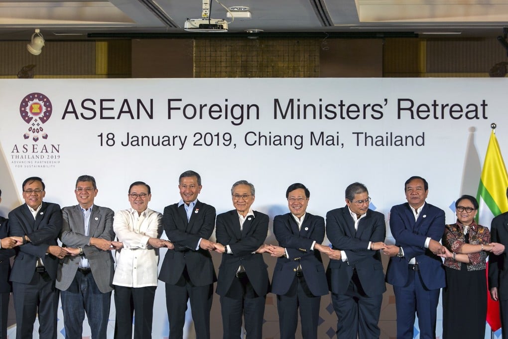 Asean foreign ministers earlier this year. Photo: EPA