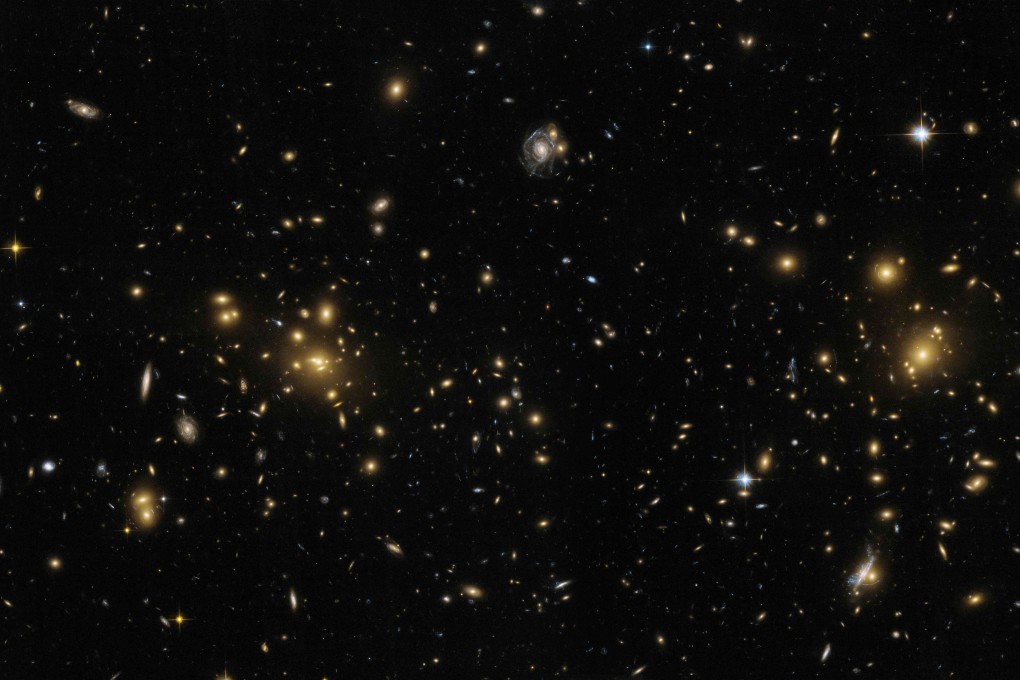 An image from the NASA/ESA Hubble Space Telescope of the northern part of the galaxy cluster Abell 1758, A1758N. Photo: ESA/Hubble/AFP