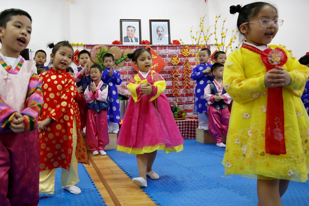 Children at the Vietnam-North Korea Friendship kindergarten, founded by the North Korean government in Hanoi. Photo: Reuters