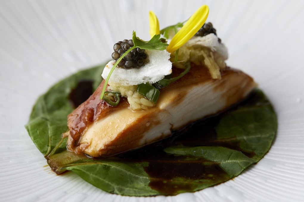 A. Wong’s soy chicken, ginger oil and Osetra caviar wrap is a must-have dish at the high-end restaurant in London’s Pimlico. Photo: David Cotsworth