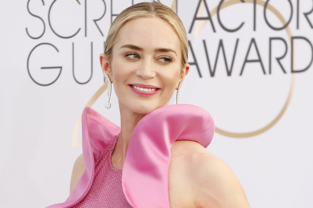Emily Blunt in pink at the 25th annual Screen Actors Guild Awards, in Los Angeles. Picture: EPA