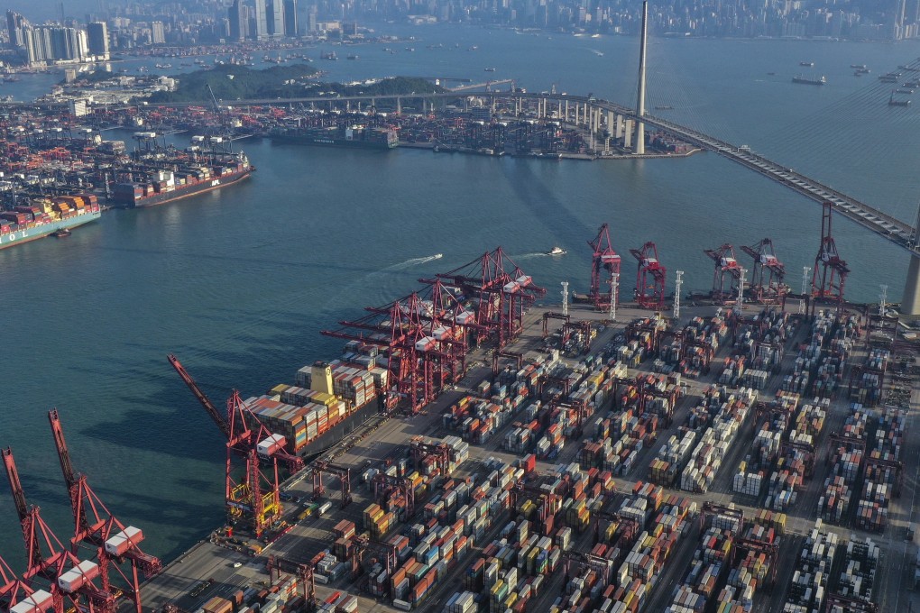 Container terminals in the Tsing Yi area. Photo: Martin Chan