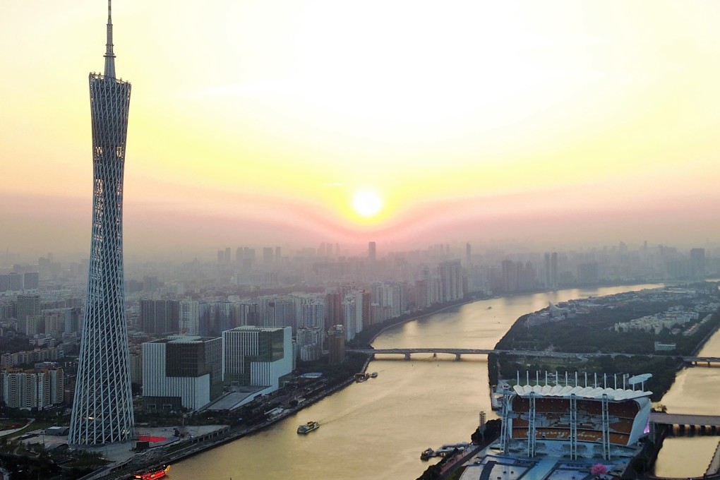 Canton Tower and Haixinsha Island in Guangzhou, part of a region intended to be linked to Hong Kong and Macau, among other cities, to form a super megalopolis. Photo: Xinhua