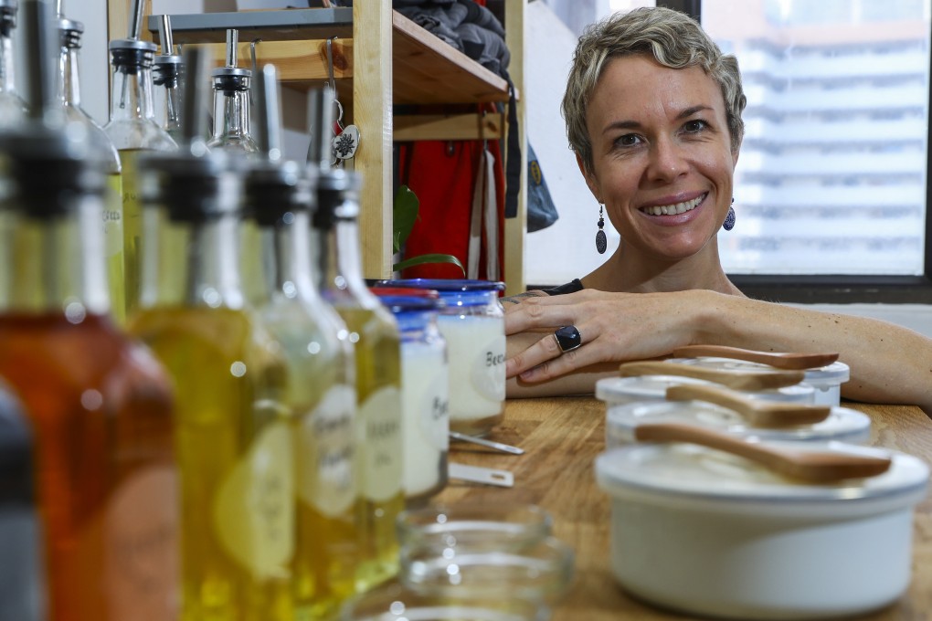 Kate Mercurio, founder of Eko Savon, in her workshop, in Fo Tan. Picture: Edmond So