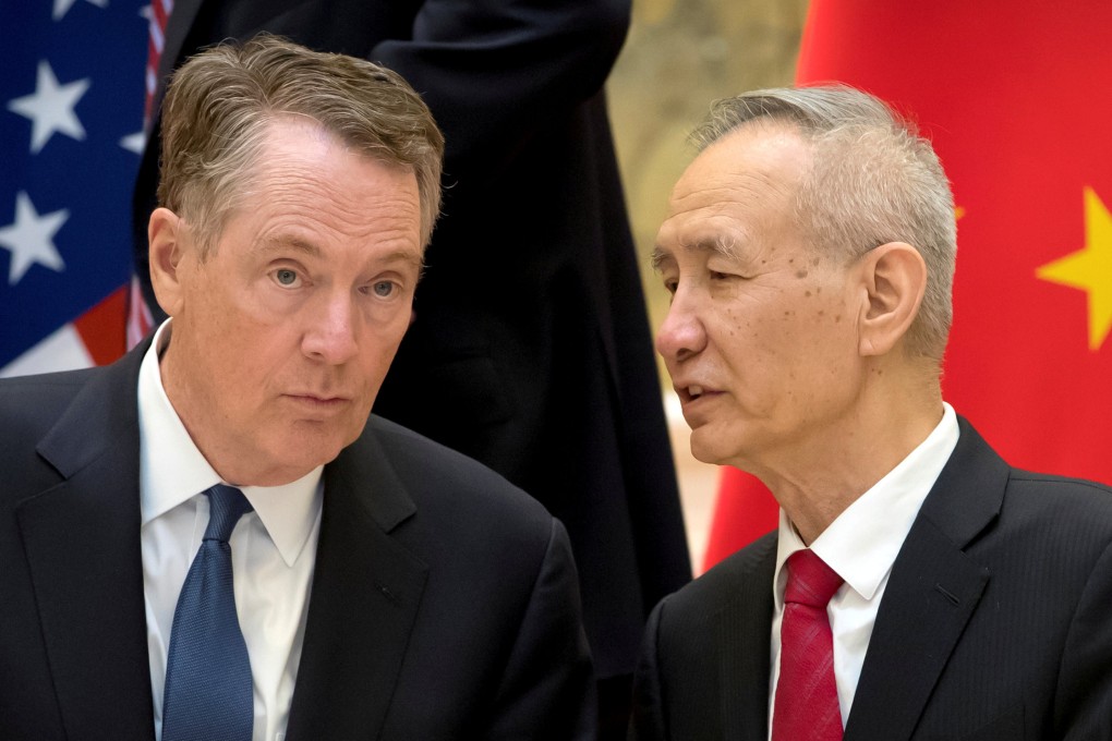 Lower-level officials held a round of talks in Washington on Tuesday and Wednesday and they will be joined on Thursday by the top negotiators, led by US Trade Representative Robert Lighthizer and Vice-Premier Liu He. Photo: Reuters