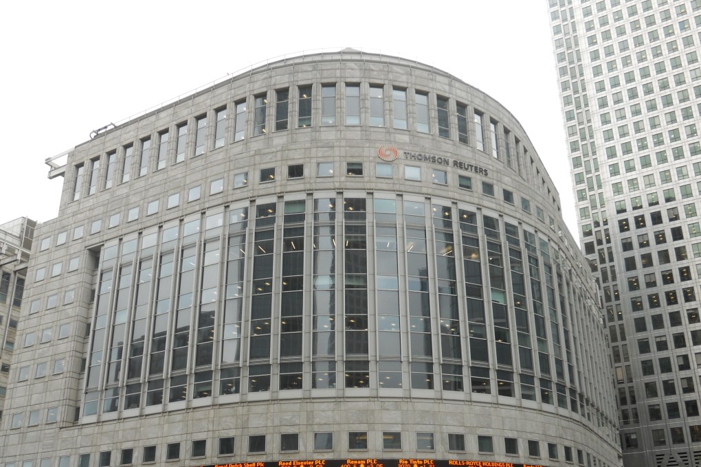 HNA is considering selling 30 South Colonnade, Canary Wharf in London – also known as Thomson Reuters and pictured in 2012 – after buying it four years ago. Photo: Handout