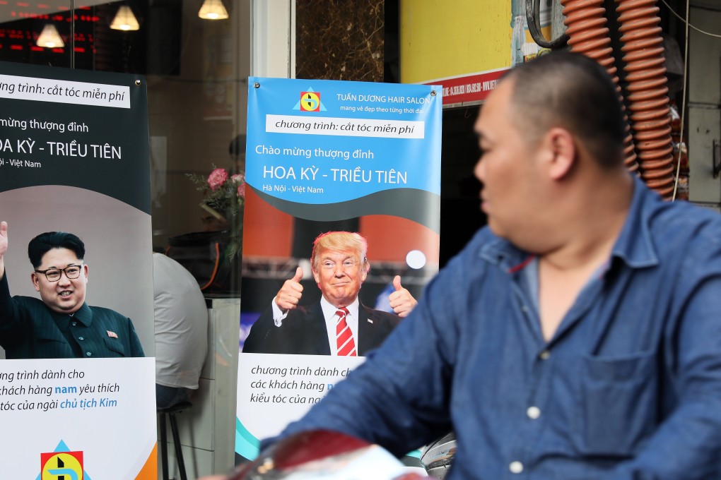 Posters in Hanoi before the Trump-Kim summit. Photo: EPA