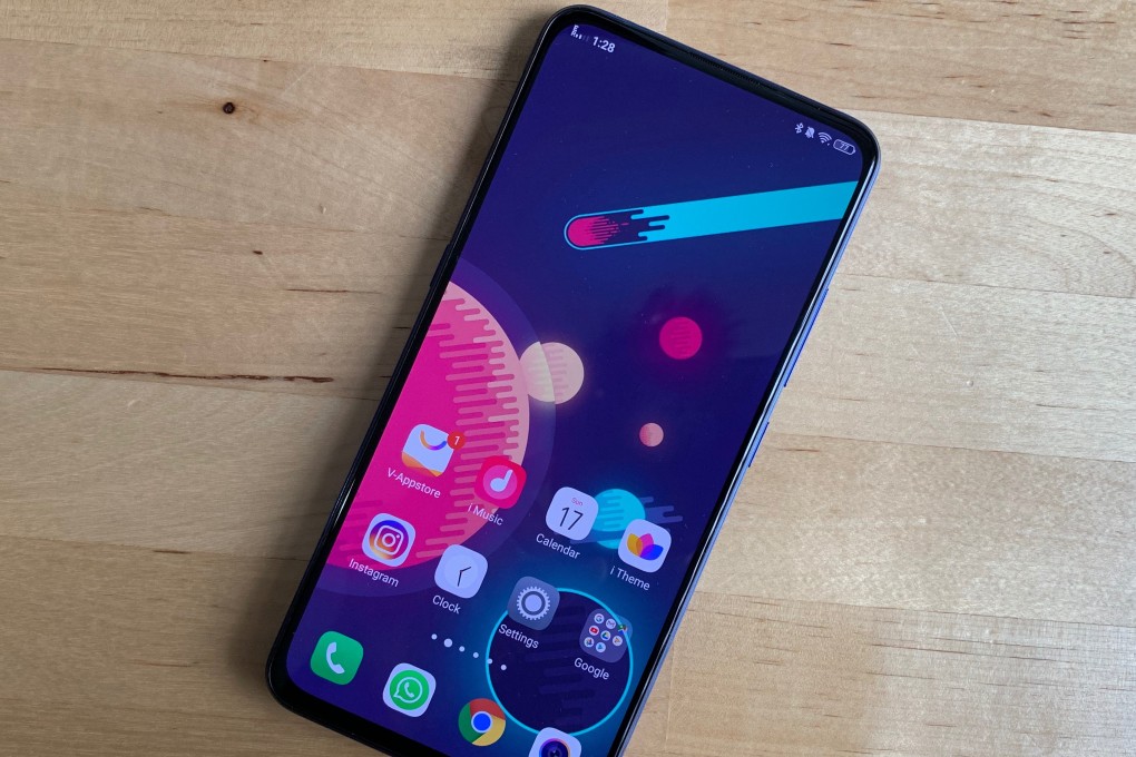 The Vivo V15 Pro has a 6.4-inch OLED display with a fingerprint reader embedded underneath the screen. Photo: Ben Sin