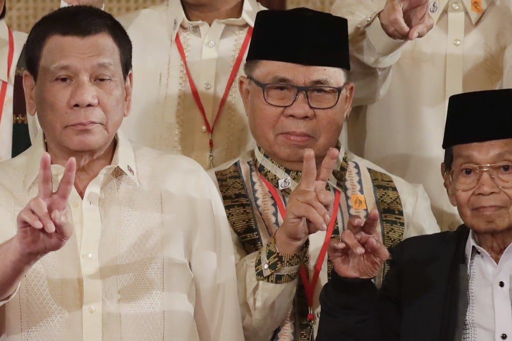 President Rodrigo Duterte attends the oath-taking ceremony for the creation of the Bangsamoro Transition Authority at the Presidential Palace in Manila. Photo: AP