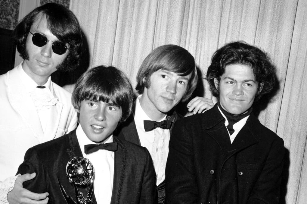 A June 1967 photo of Mike Nesmith, Davy Jones, Peter Tork, and Micky Dolenz of The Monkees at the 19th Annual Primetime Emmy Awards in Los Angeles. Photo: AP