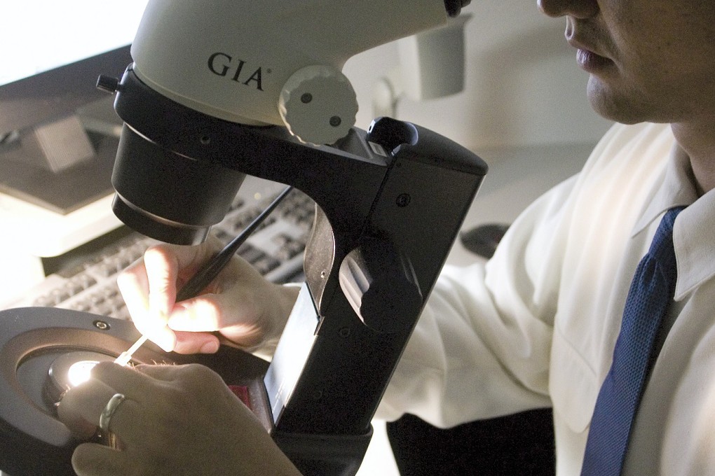 A grader works in a Gemological Institute of America laboratory. Photo: Handout