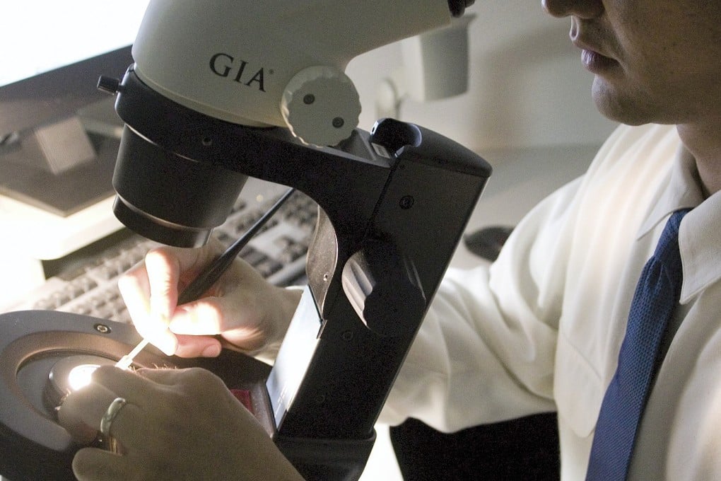 A grader works in a Gemological Institute of America laboratory. Photo: Handout