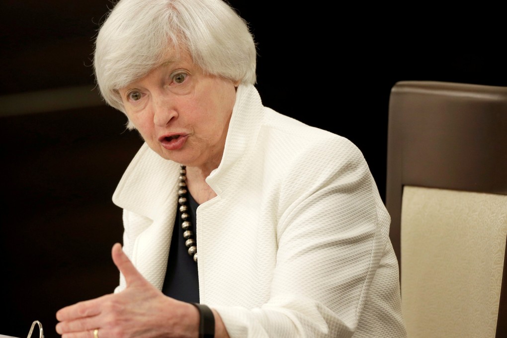 Former US Federal Reserve chair Janet Yellen says central banks need to be able to use all policy levers, including exchange rates, to meet domestic economic needs. Photo: Reuters