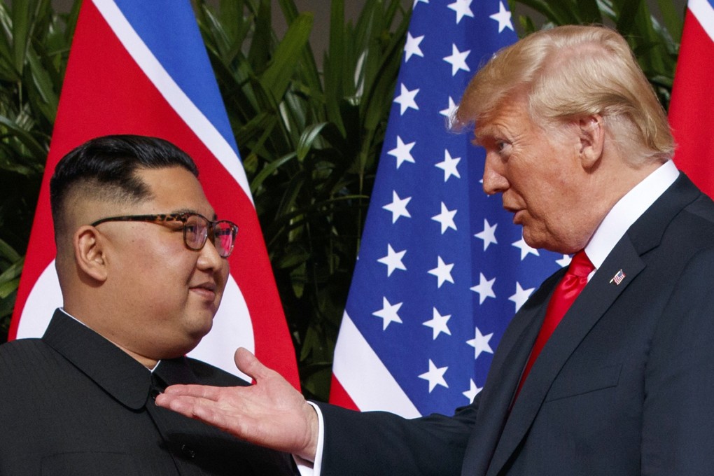 North Korean leader Kim Jong-un and US President Donald Trump in Singapore. Photo: AP