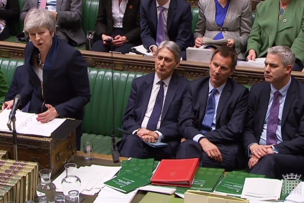 Britain’s Prime Minister Theresa May making a statement to the House of Commons in London on February 26, 2019. Photo by AFP/PRU
