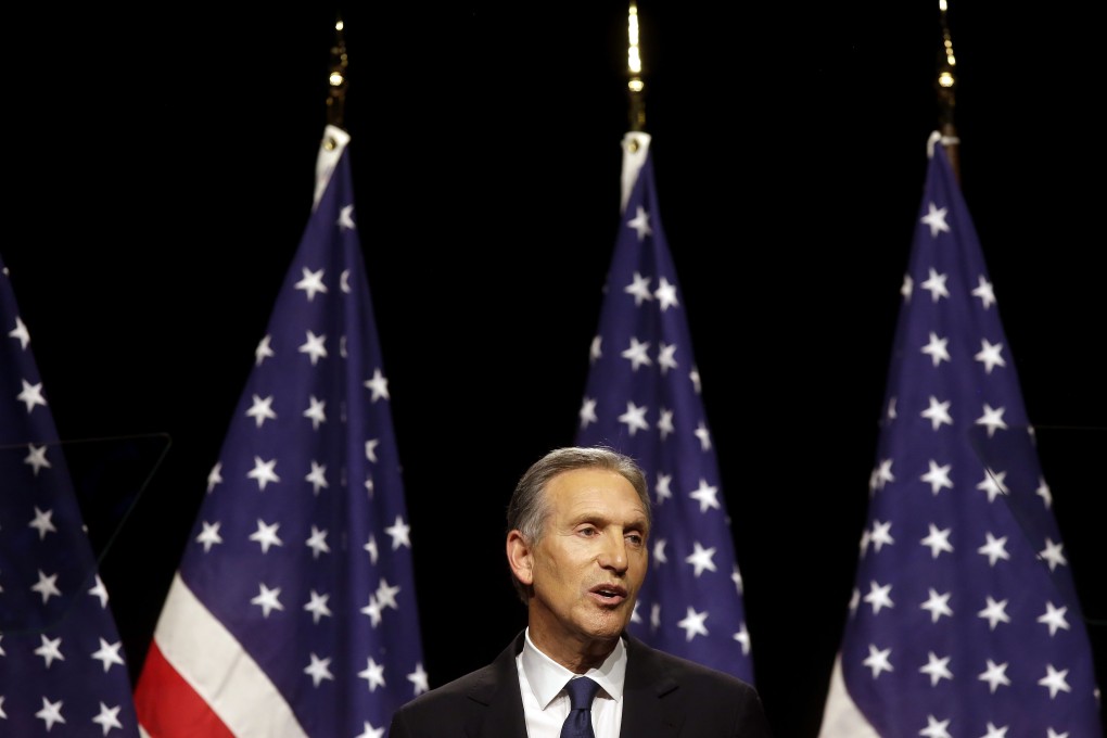 Former Starbucks CEO Howard Schultz, whose political ambitions have been widely rumoured for years, would be making his first run for public office. Photo: AFP