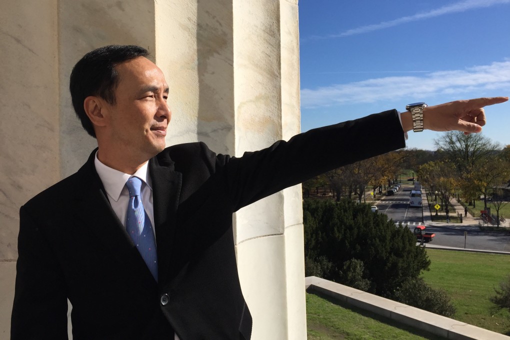 KMT presidential candidate Eric Chu says he will work to extend communication with the Communist Party in Beijing. Photo: CNA