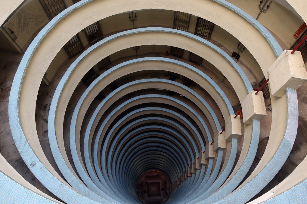 A cylindrical public rental block in Lai Tak Tsuen estate in Tai Hang. Photo: Sam Tsang