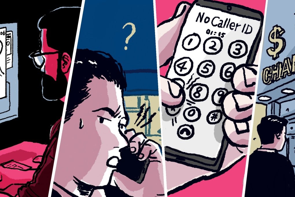 Leo Ho was one of a number of victims caught in a phone scam, in which culprits pose as Chinese officials and direct victims to a fake government website. It was first reported in Hong Kong in 2014. Illustration: SCMP